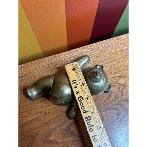 Vintage brass teddy bear figurine wall hook hanger cute kids children’s - Picture 7 of 7